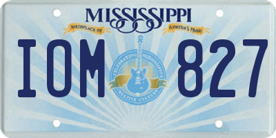 MS license plate IOM827