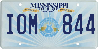 MS license plate IOM844