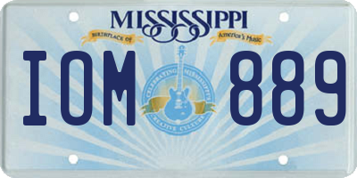 MS license plate IOM889