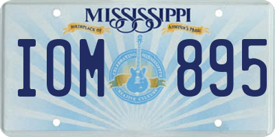 MS license plate IOM895