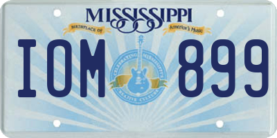 MS license plate IOM899