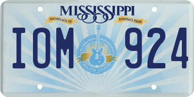 MS license plate IOM924