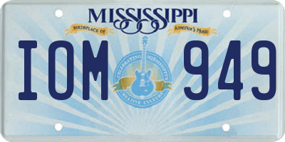 MS license plate IOM949