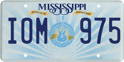 MS license plate IOM975