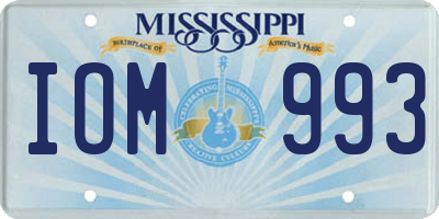 MS license plate IOM993