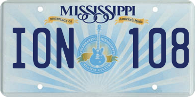 MS license plate ION108
