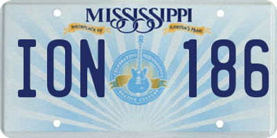 MS license plate ION186