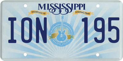MS license plate ION195