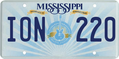 MS license plate ION220