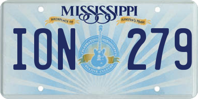 MS license plate ION279