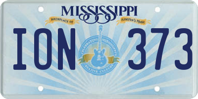 MS license plate ION373