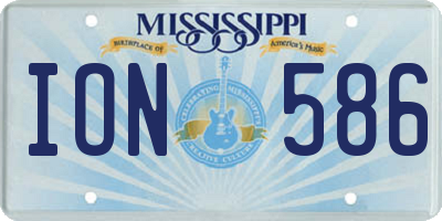 MS license plate ION586