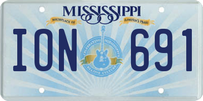 MS license plate ION691