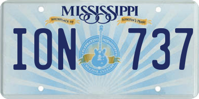 MS license plate ION737