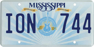 MS license plate ION744