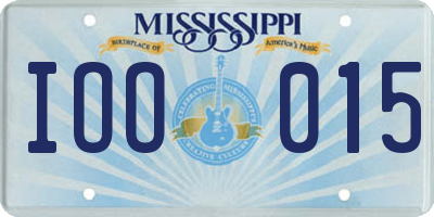 MS license plate IOO015