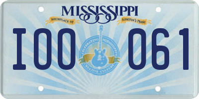 MS license plate IOO061