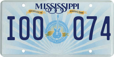 MS license plate IOO074