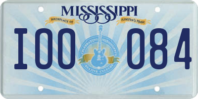 MS license plate IOO084