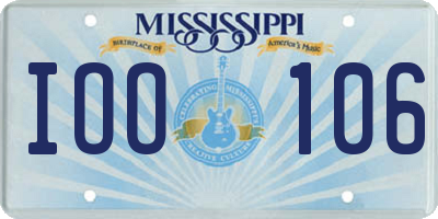 MS license plate IOO106