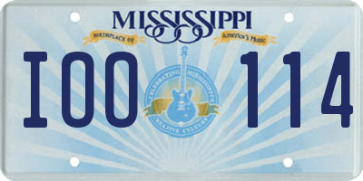 MS license plate IOO114