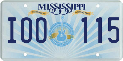 MS license plate IOO115
