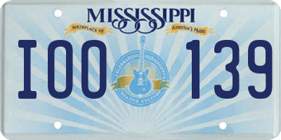 MS license plate IOO139