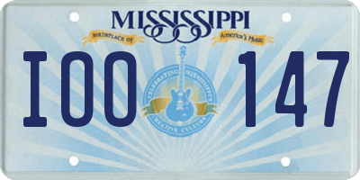 MS license plate IOO147