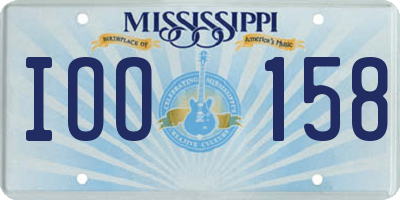 MS license plate IOO158