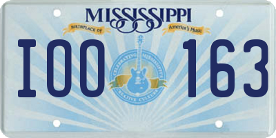 MS license plate IOO163
