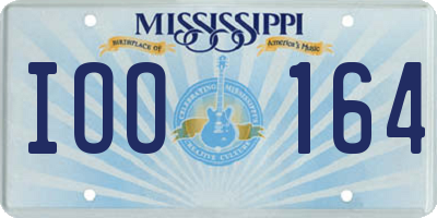 MS license plate IOO164