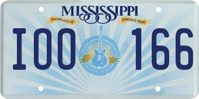MS license plate IOO166