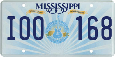 MS license plate IOO168