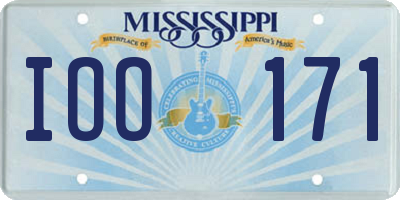 MS license plate IOO171