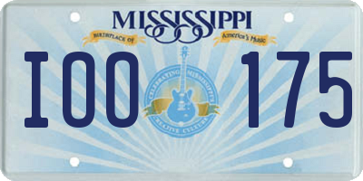 MS license plate IOO175