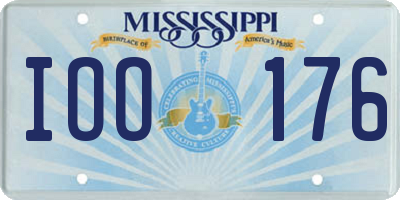MS license plate IOO176