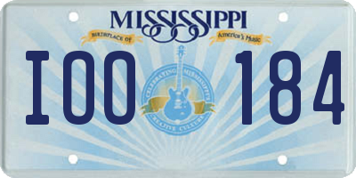 MS license plate IOO184