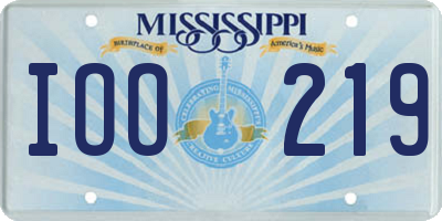 MS license plate IOO219