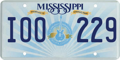 MS license plate IOO229