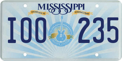 MS license plate IOO235