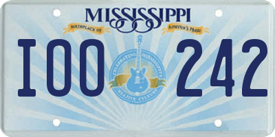 MS license plate IOO242