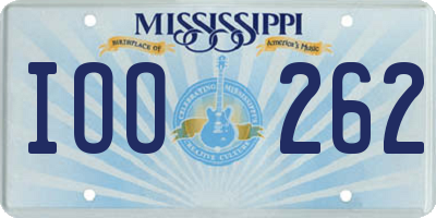 MS license plate IOO262