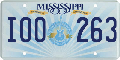 MS license plate IOO263