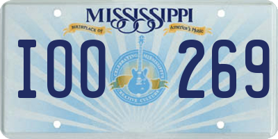 MS license plate IOO269