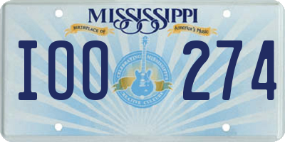 MS license plate IOO274
