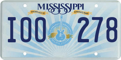 MS license plate IOO278
