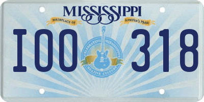 MS license plate IOO318
