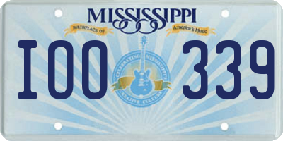 MS license plate IOO339