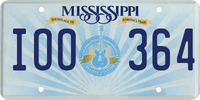 MS license plate IOO364