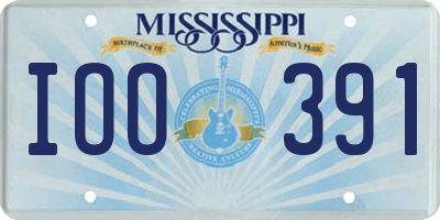 MS license plate IOO391